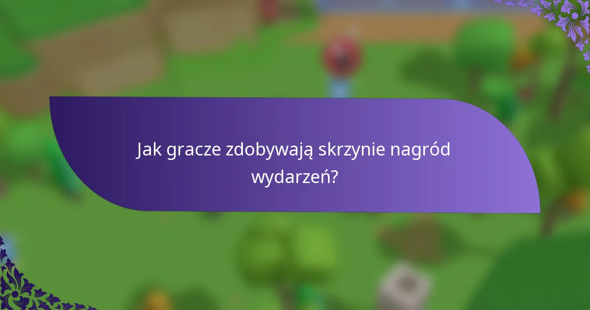 Jak gracze zdobywają skrzynie nagród wydarzeń?