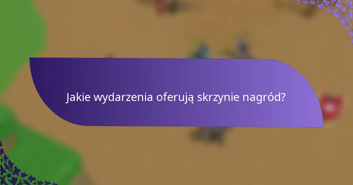 Jakie wydarzenia oferują skrzynie nagród?