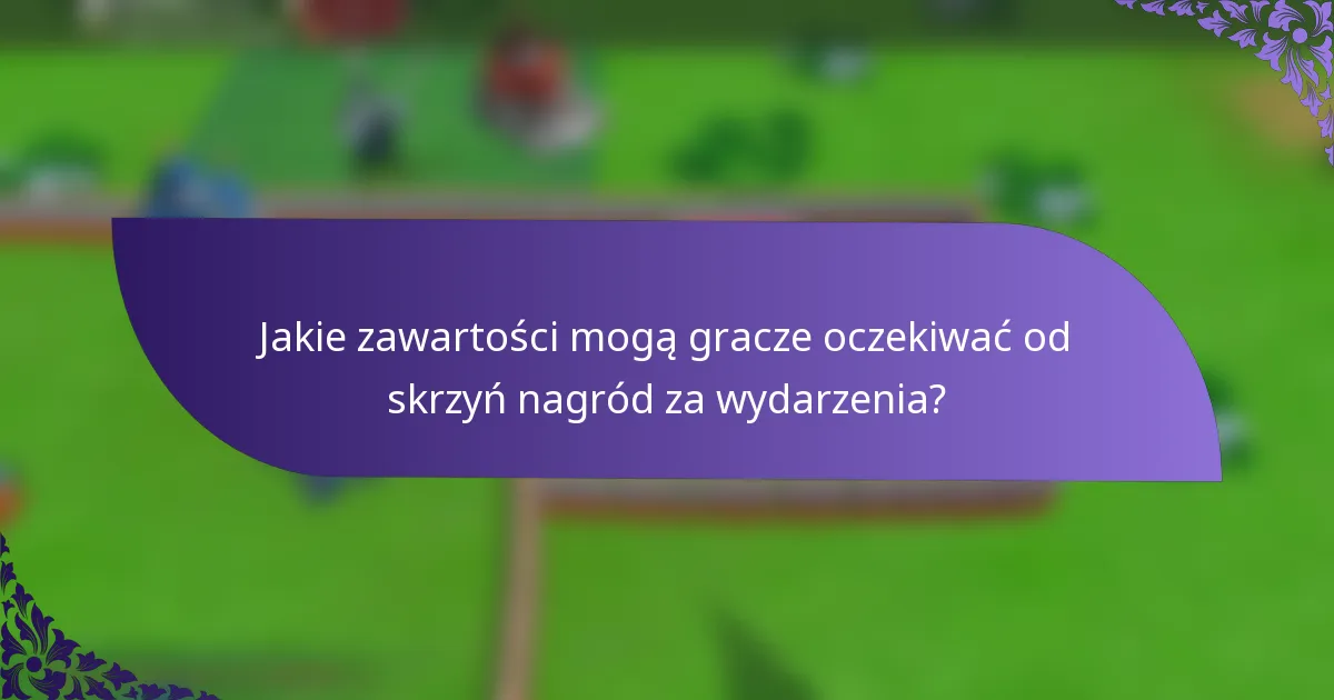 Jakie zawartości mogą gracze oczekiwać od skrzyń nagród za wydarzenia?